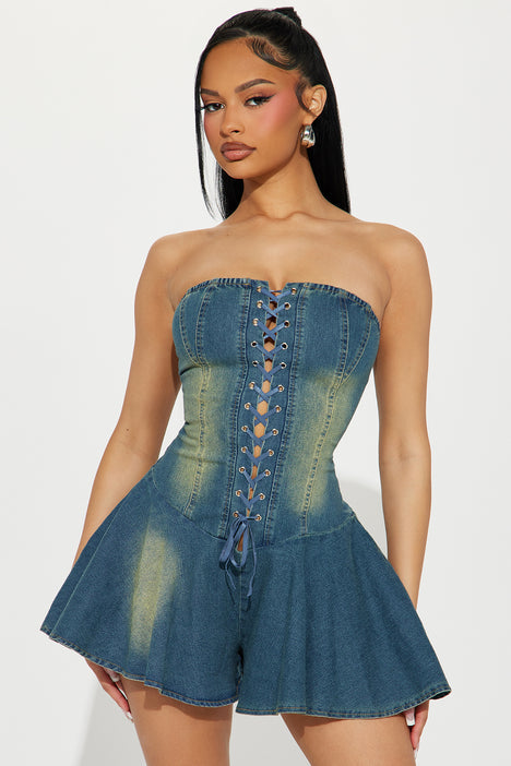 Denim Romper