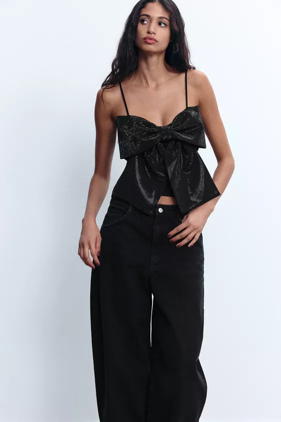 Gema - Bow Crop Top
