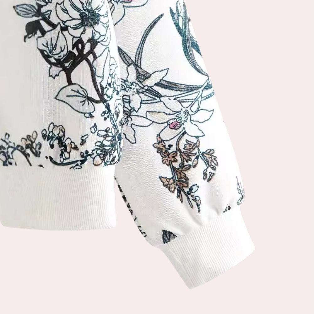 Gracie - Modern Sweater with Floral Print