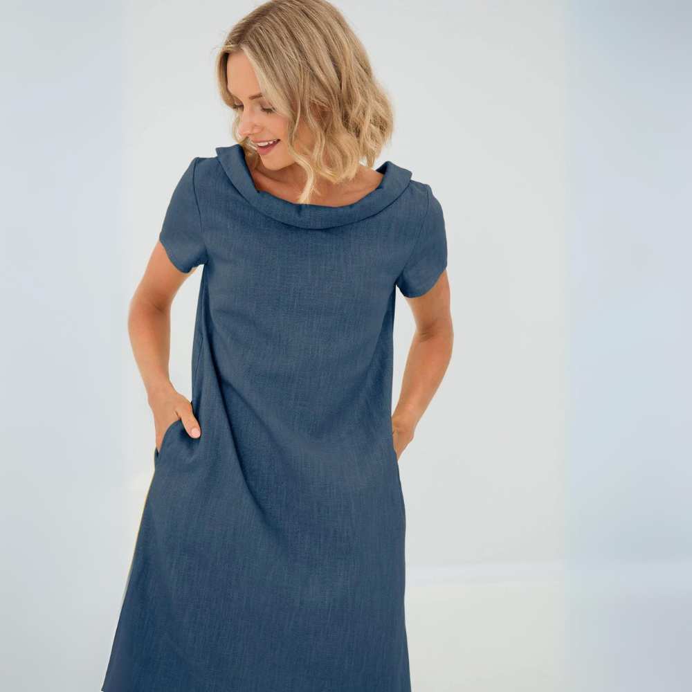 Alinna™ - Soft Linen Dress with Pockets