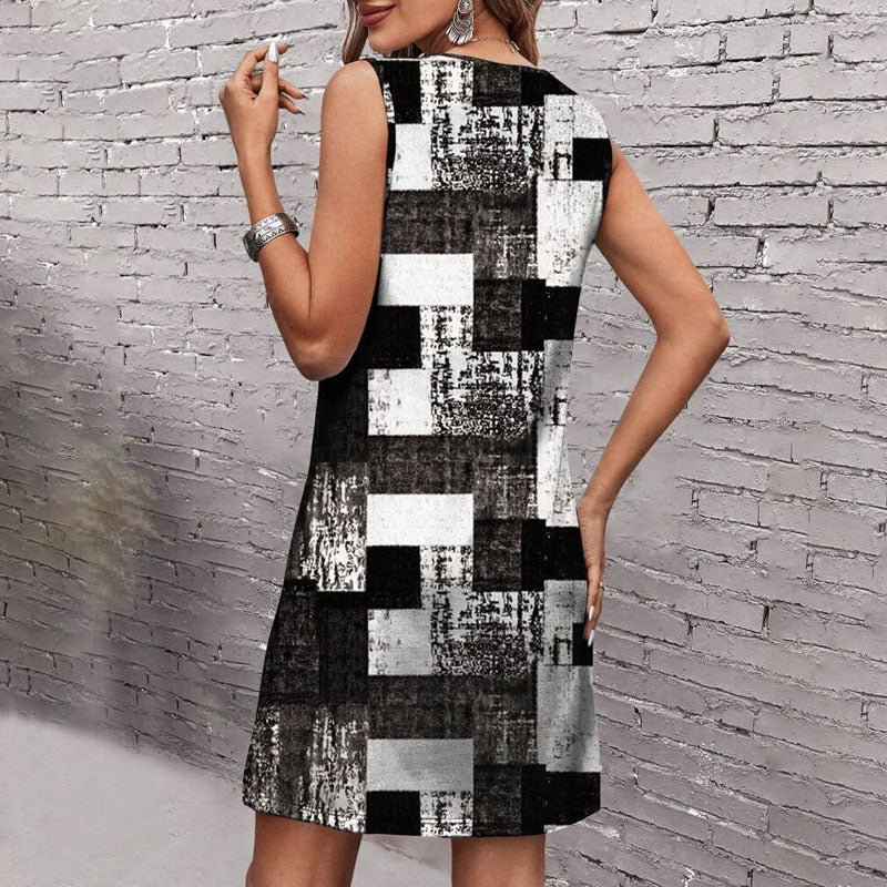 Morgan™ - Elegant Checked Short Dress