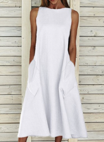 Edilia™ - Cotton Midi Dress