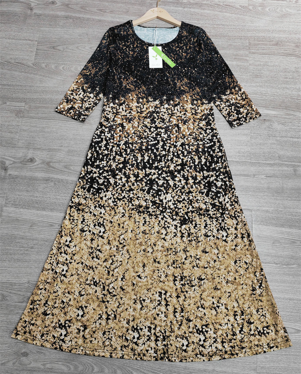 Nubia™ - Beautiful Gold Midi Dress for Parties
