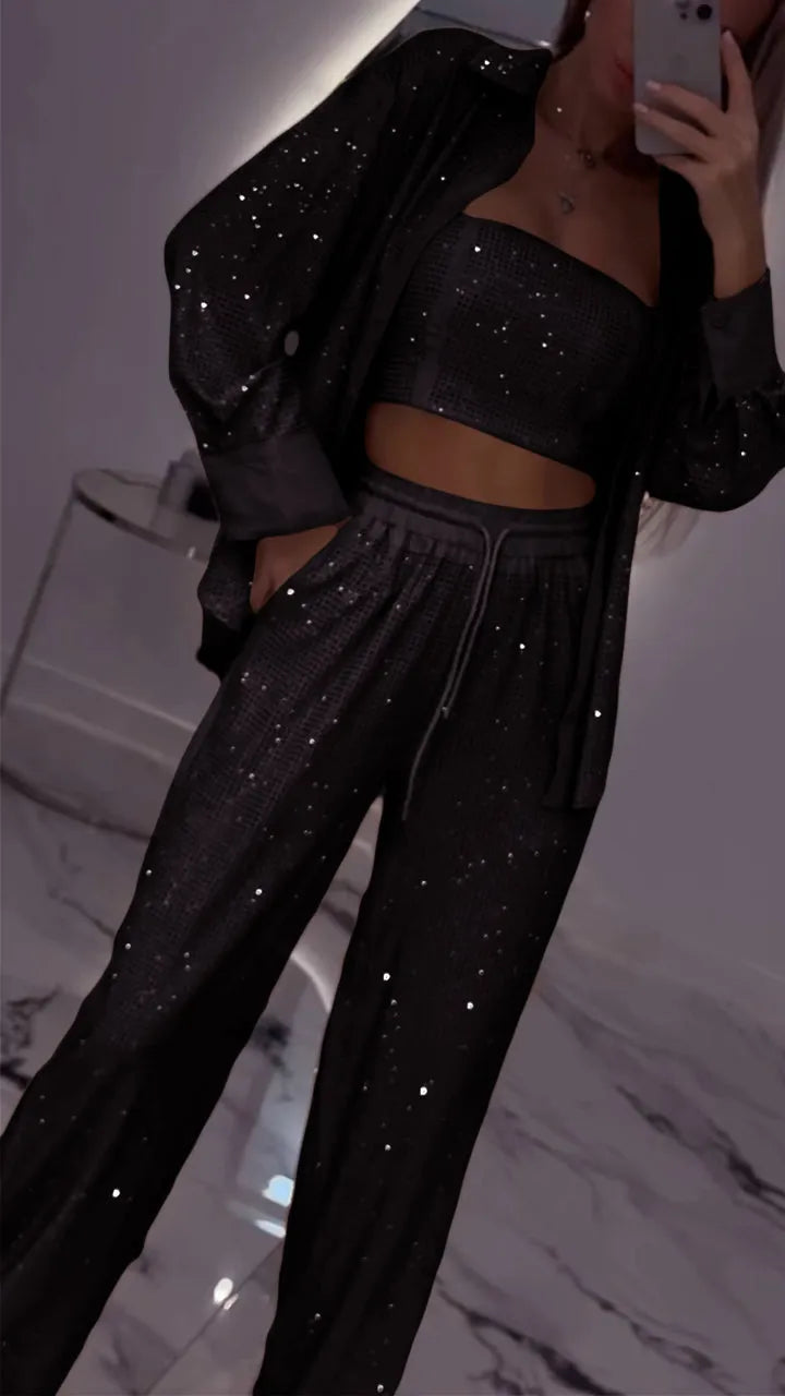 Haimi™ - Shiny Three-Piece Casual Suit