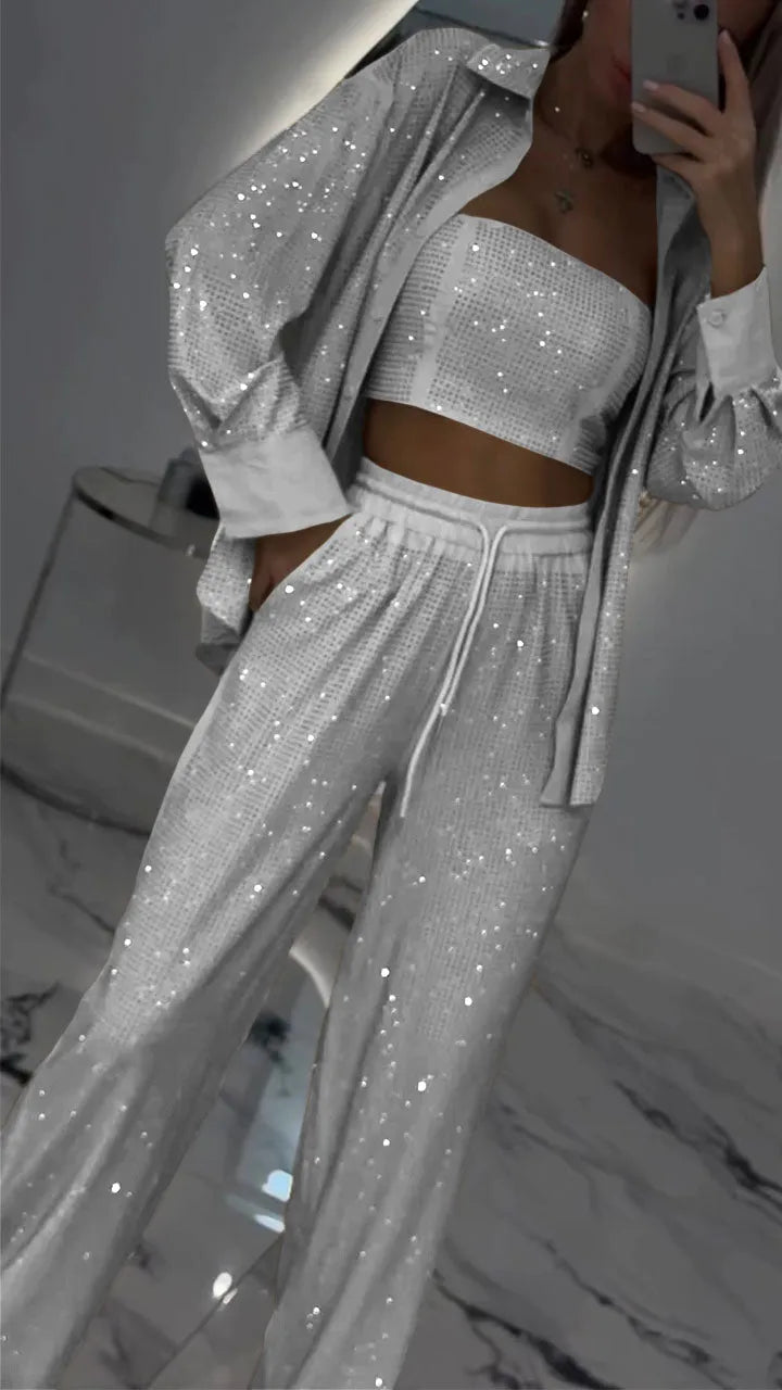 Haimi™ - Shiny Three-Piece Casual Suit