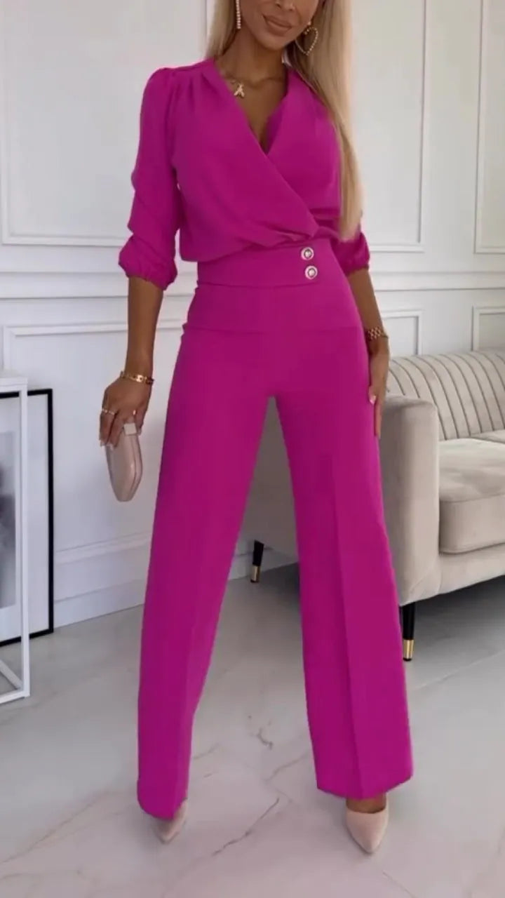 Lirio™ - Casual V-neck suit