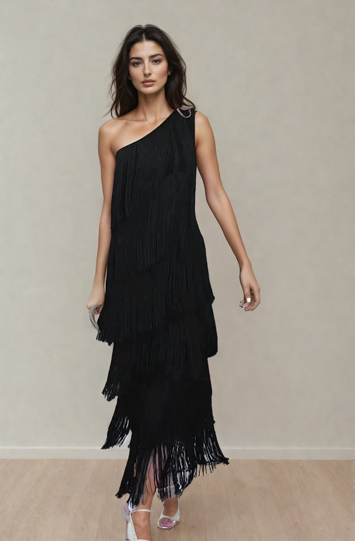 Xyla - Midi dress with fringes