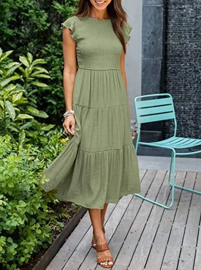 Desiree™ - Cool Midi Dress for Summer