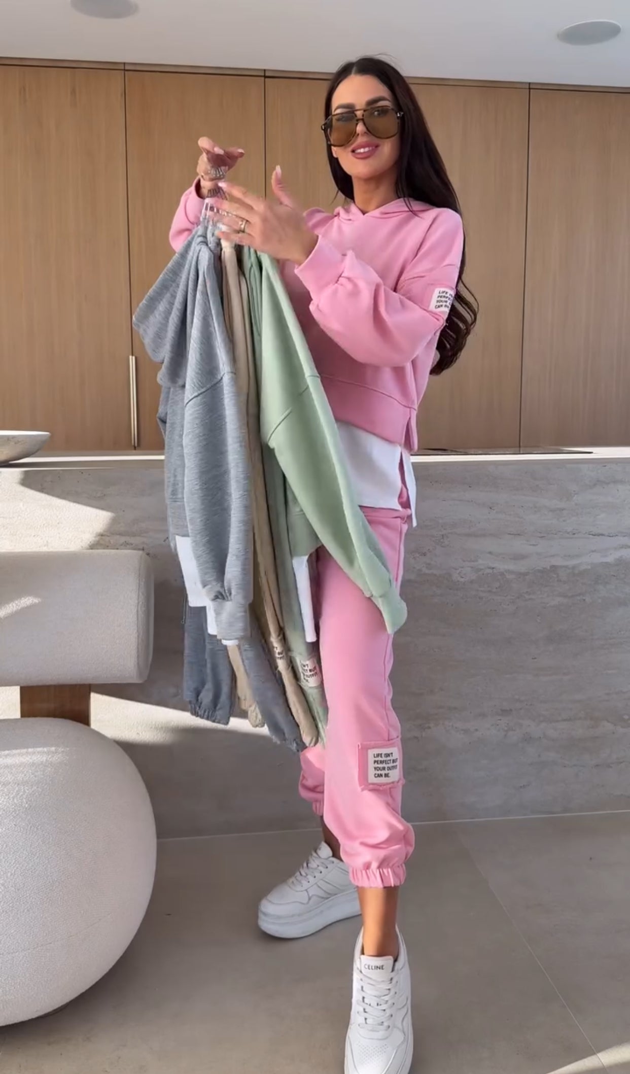 Alda™ - Sweatshirt and Elastic Trouser Set