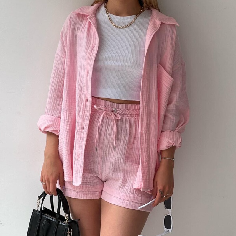 Sussie™ - Cotton set: shorts and shirt