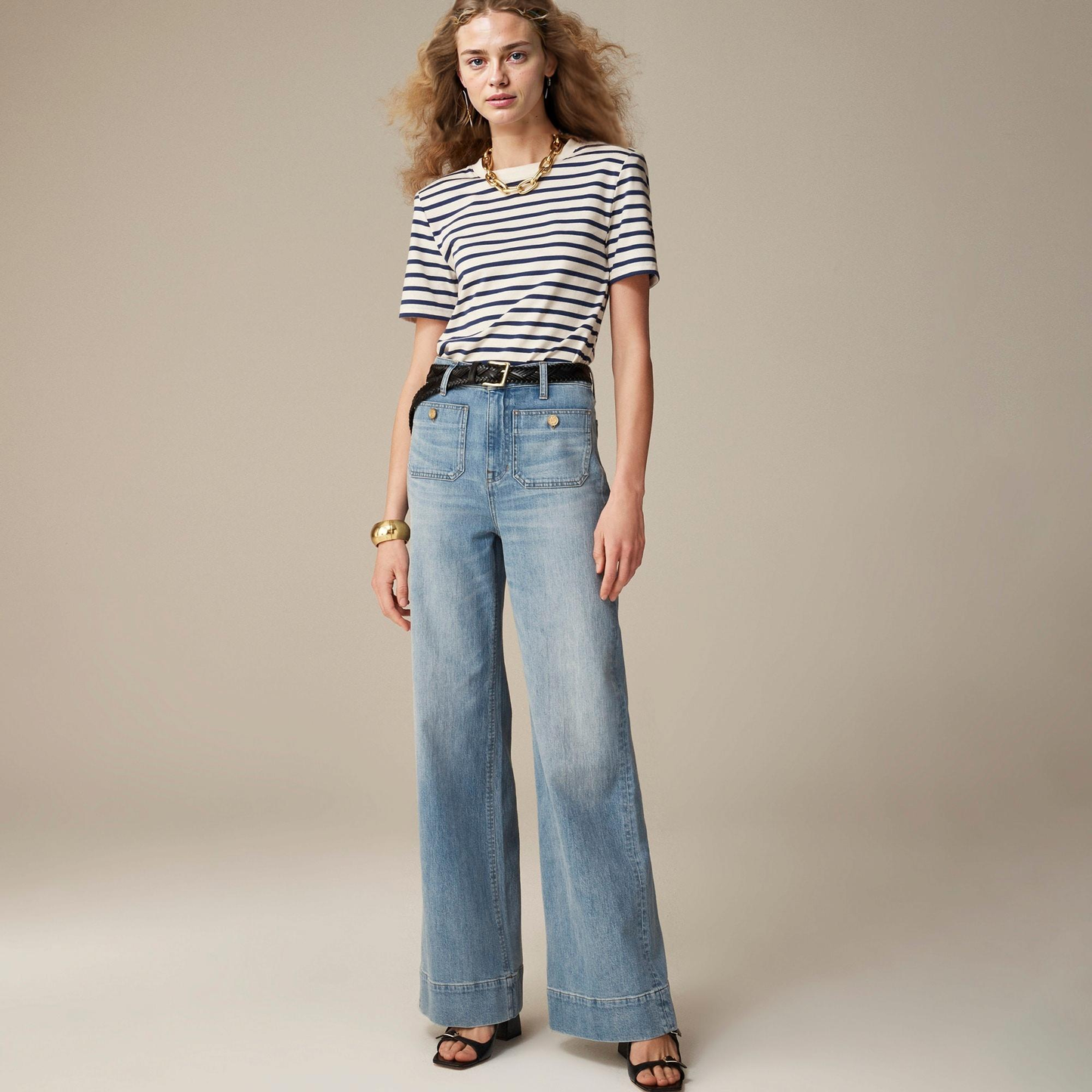 Saida™ - Wide-leg sailor-style jeans