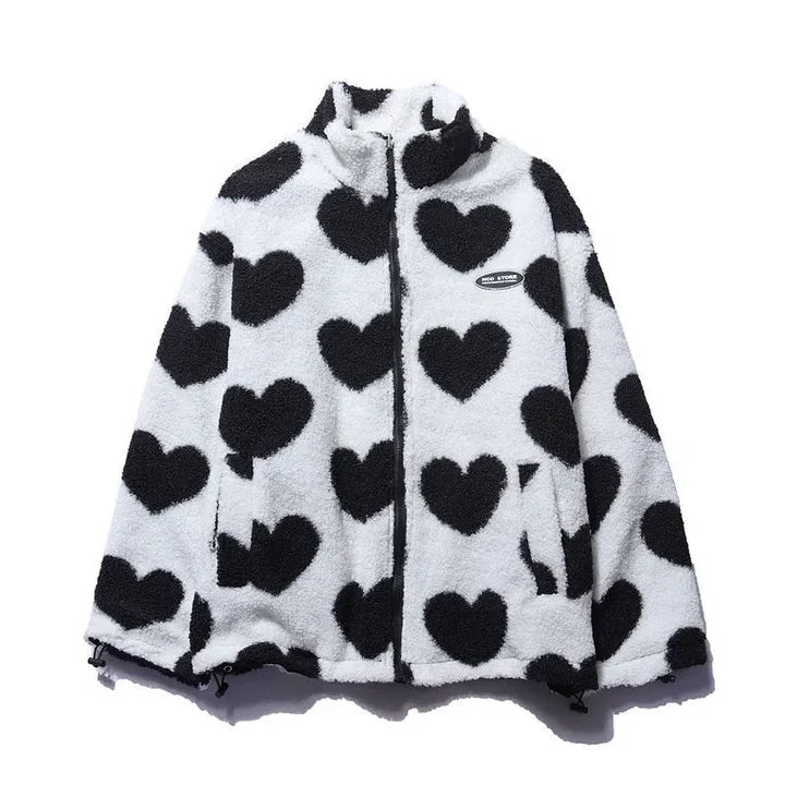 Sandine™ - Winter Jacket with Heart-Patterned Fleece Lining