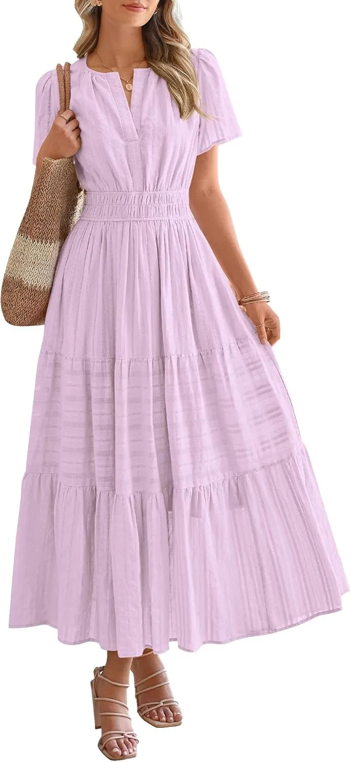 Breina™ - Bohemian Midi Beach Dress