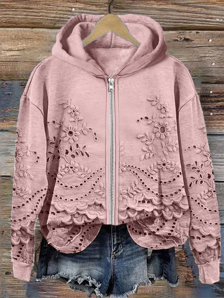Palmira™ - Cotton Zip-Up Sweatshirt