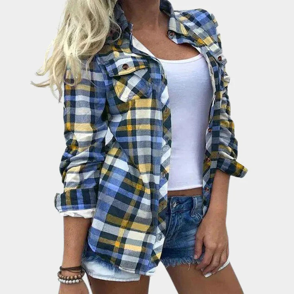 Sibila™ - Long-Sleeve Checkered Shirt