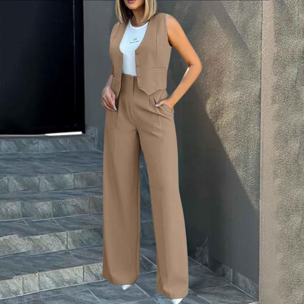 Eliza™ - Casual Vest and Trouser Set