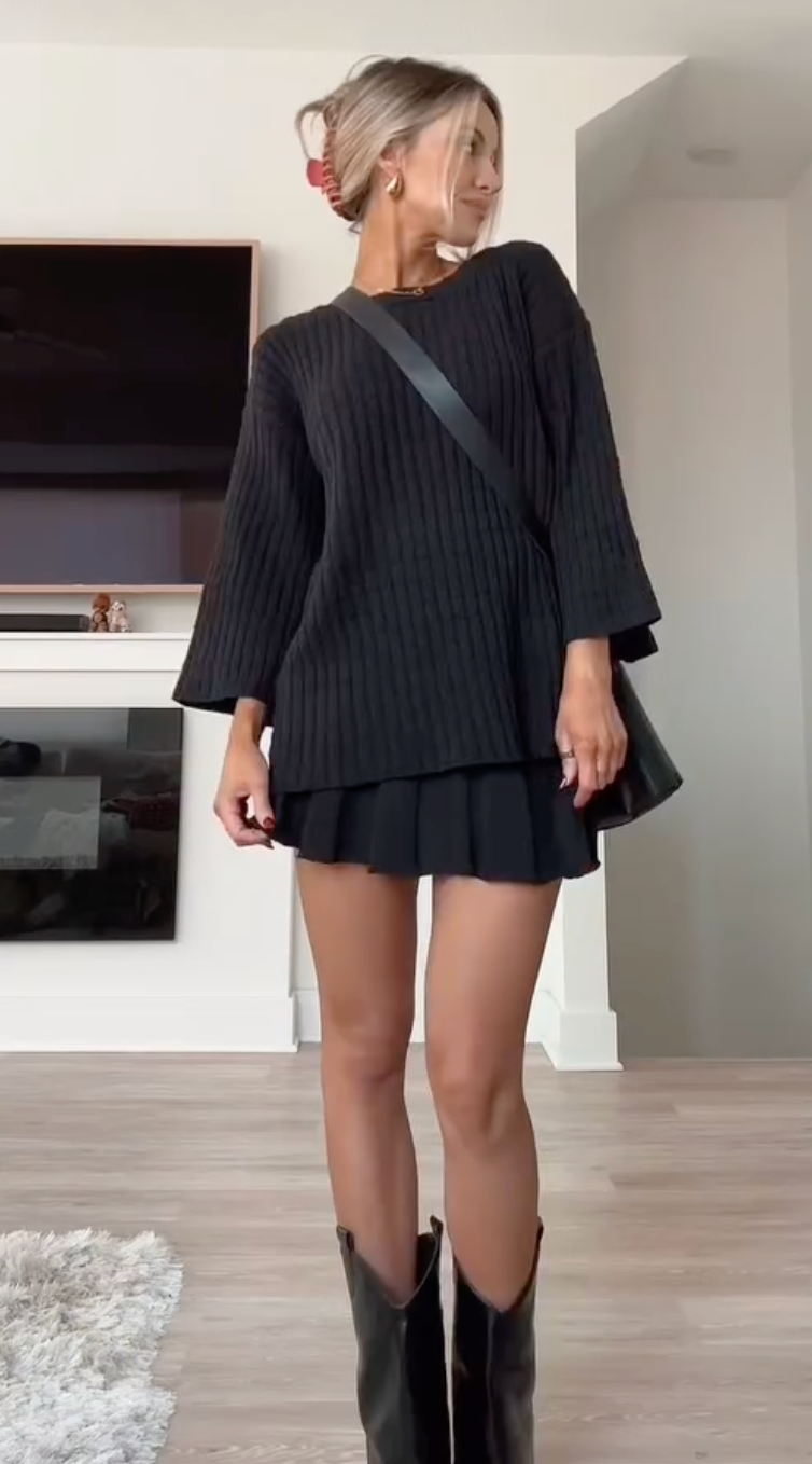 Tina™ - Mini Skirt and Sweater Set