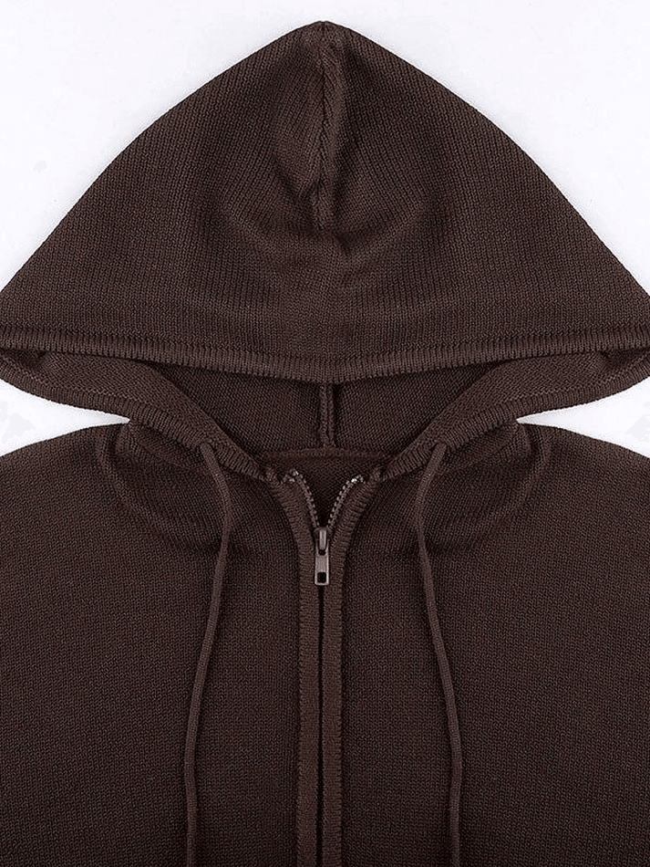 Luna | Knitted Cardigan with Zip and Hood