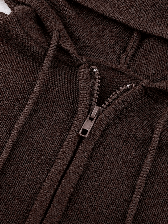 Luna | Knitted Cardigan with Zip and Hood