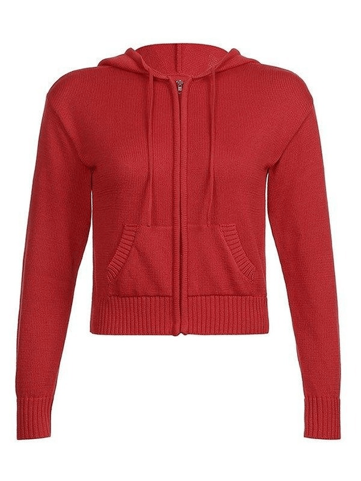 Luna | Knitted Cardigan with Zip and Hood