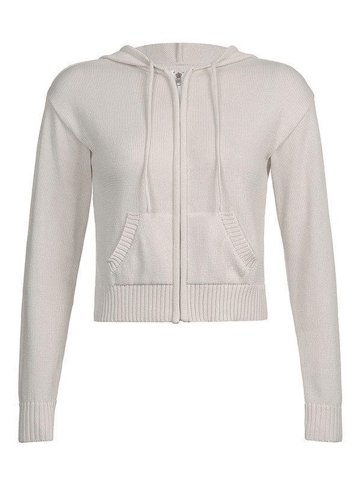 Luna | Knitted Cardigan with Zip and Hood