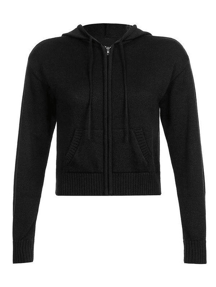 Luna | Knitted Cardigan with Zip and Hood