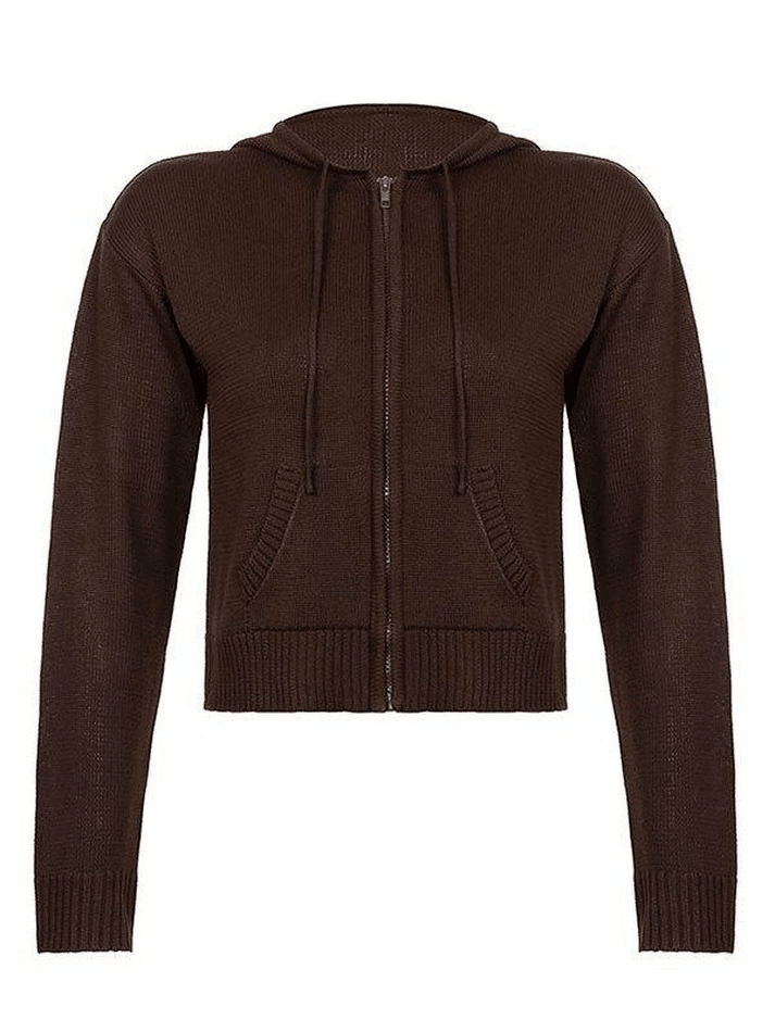Luna | Knitted Cardigan with Zip and Hood