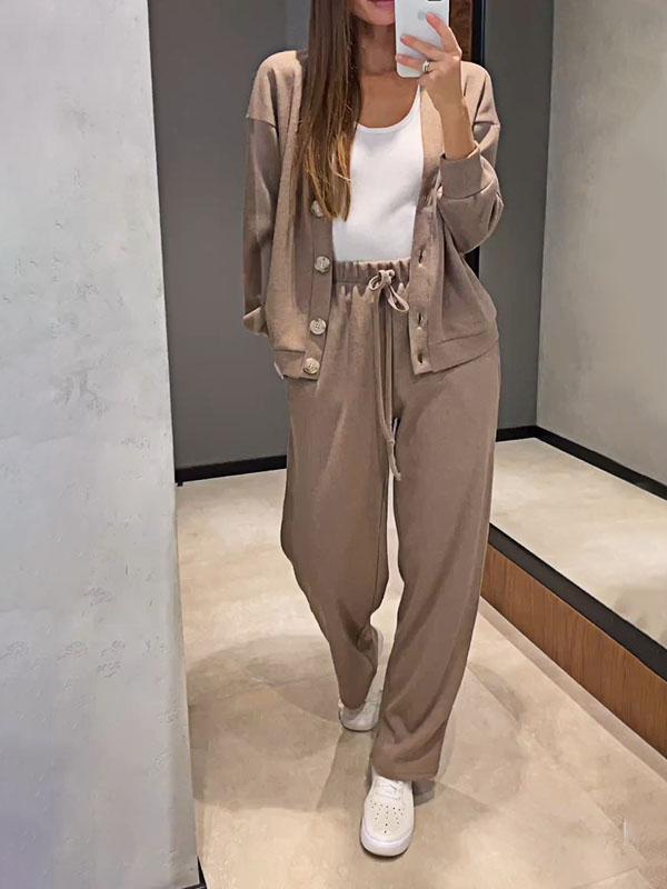 Giada™ - Two-piece button-down jacket and trouser set
