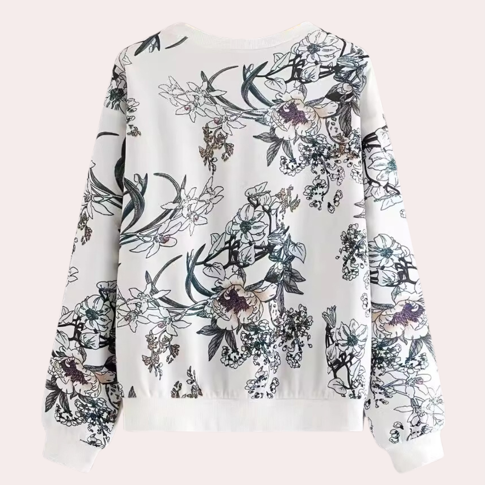 Gracie - Modern Sweater with Floral Print