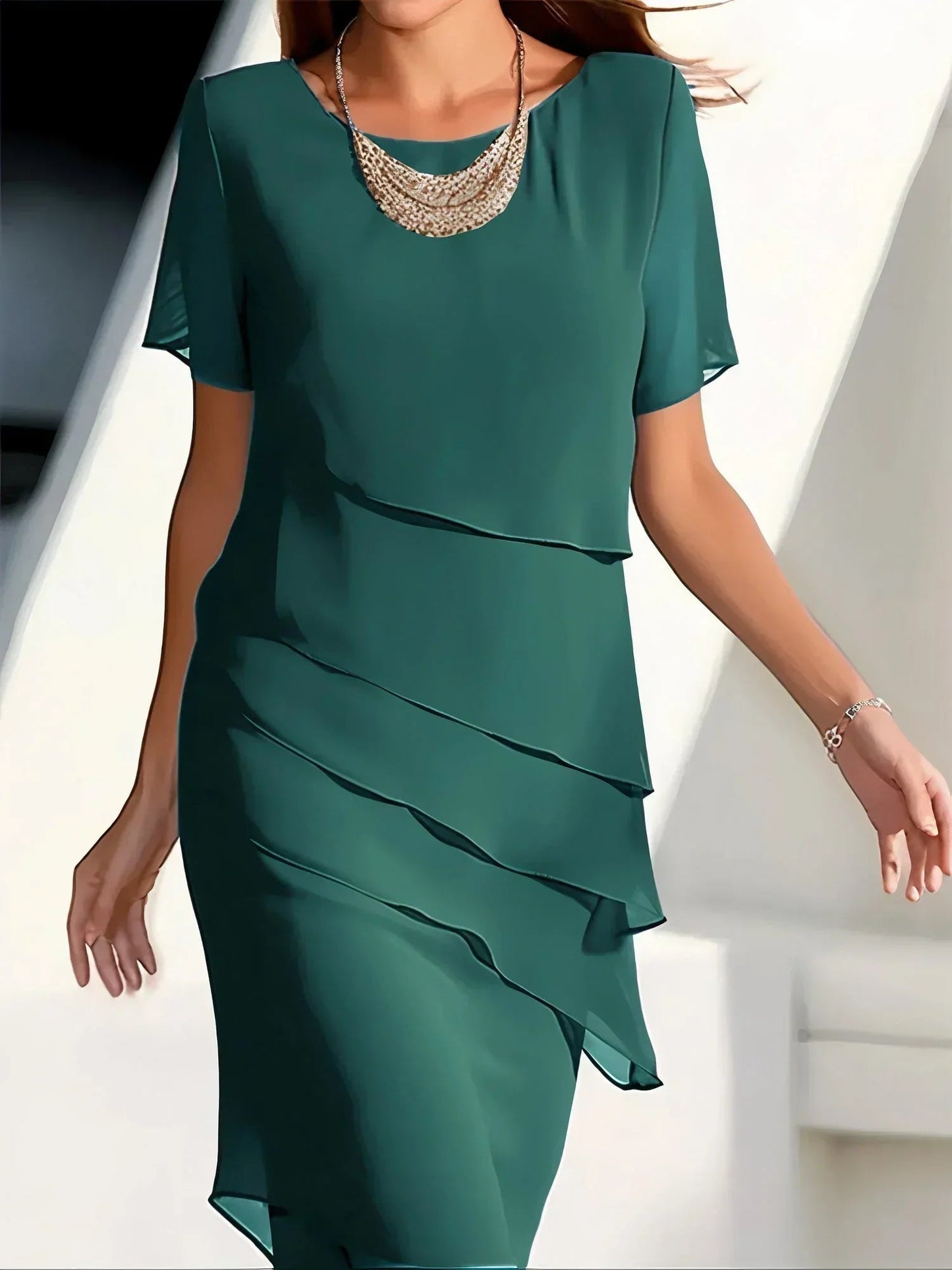 Diora™ - Layered Ruffle Dress