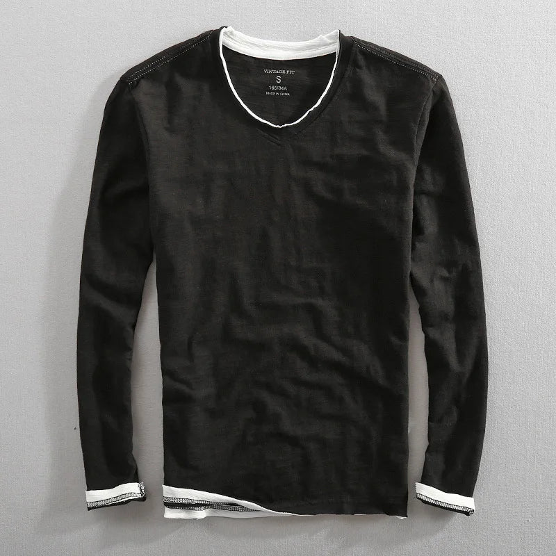 Ricardo™ - Long Sleeve V-Neck T-Shirt for Men
