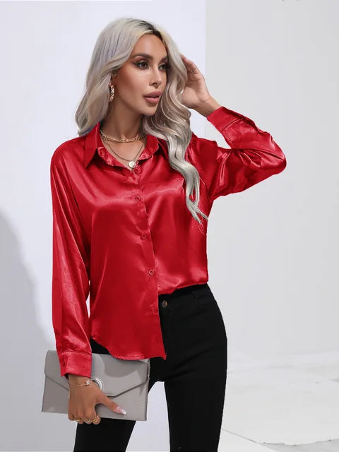 Wynter™ - Elegant Satin Blouse