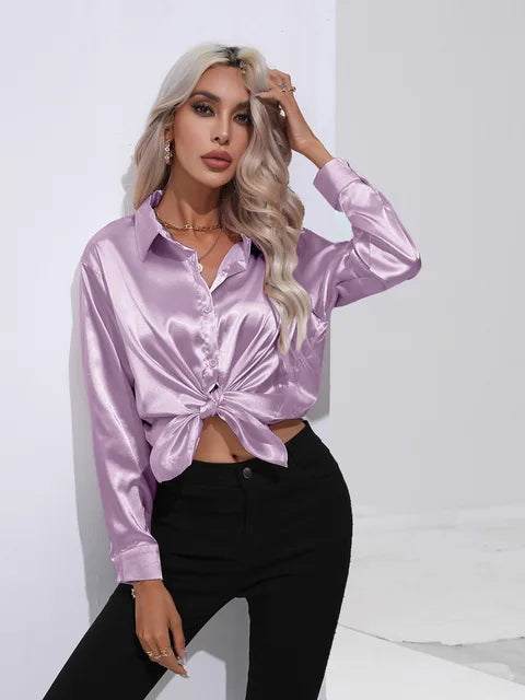 Wynter™ - Elegant Satin Blouse