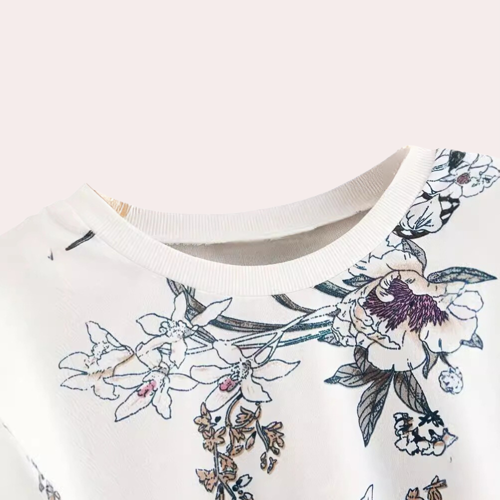 Gracie - Modern Sweater with Floral Print