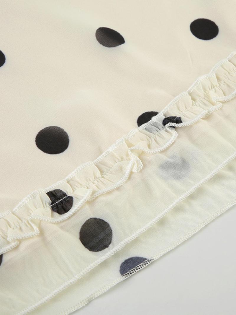 Kyomi - Midi Skirt with Polka Dot Print