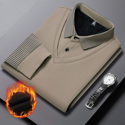 Charlie - Long sleeve polo shirt for men