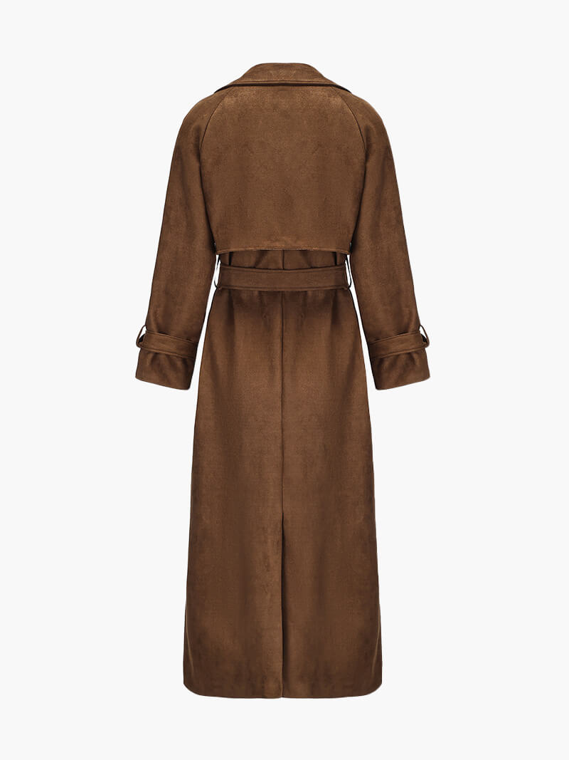 Molly™ - Trench Coat Crafted in Faux Suede