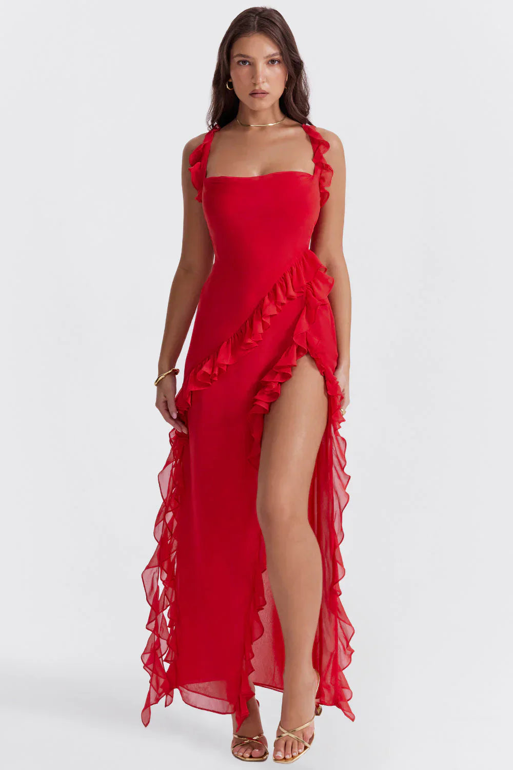 Elysian™ - Elegant Long Dress With Leg Slit