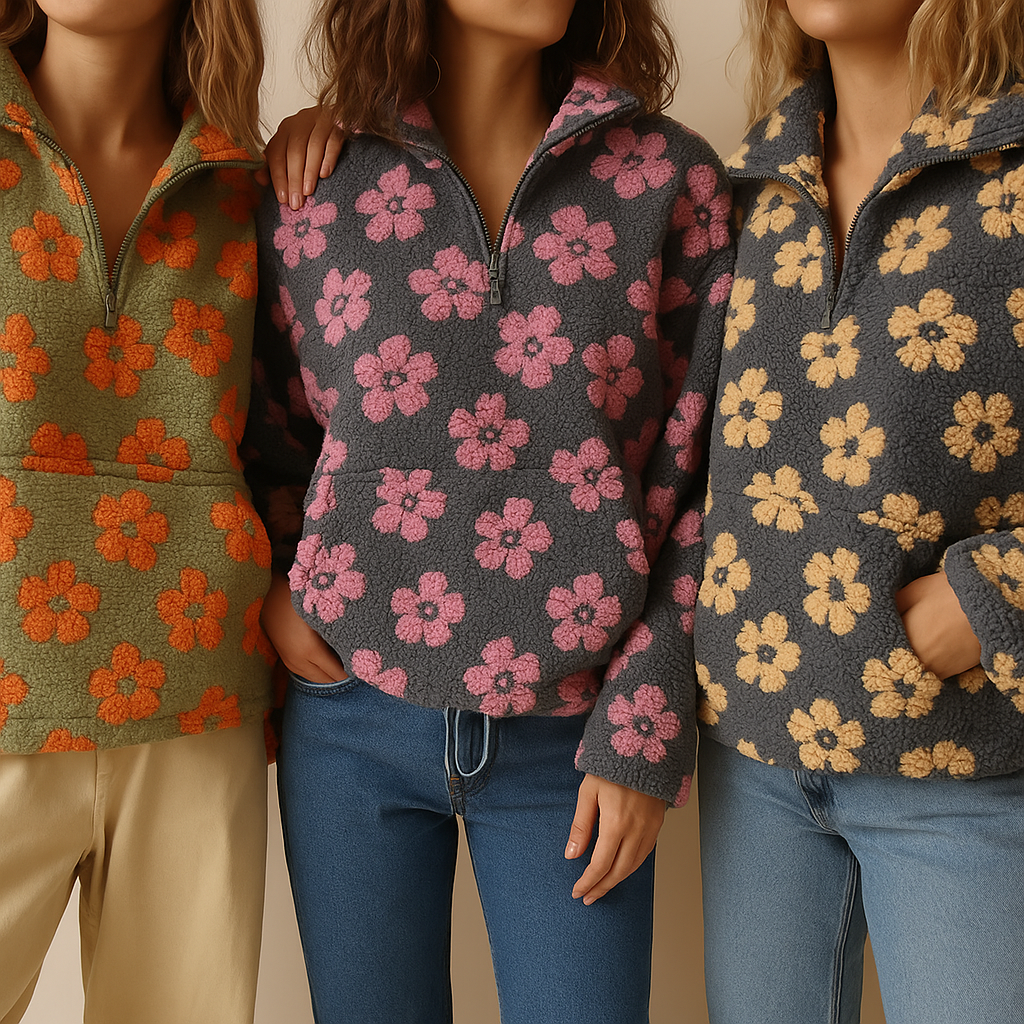 Daisy Bloom Varm Fleece - Comfort and Warmth for Every Style