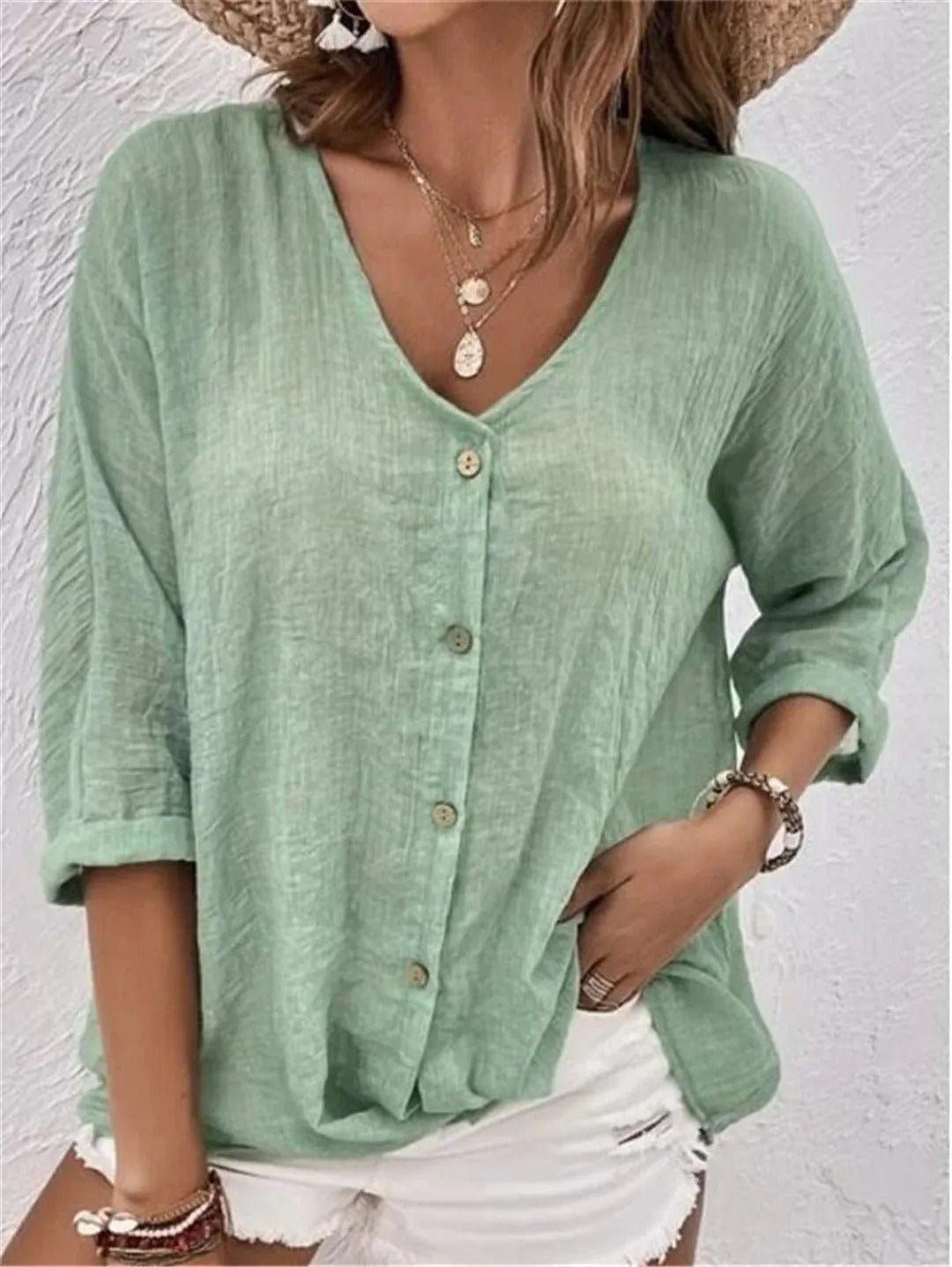 Josephine™ - Breezy Top with V-Neck