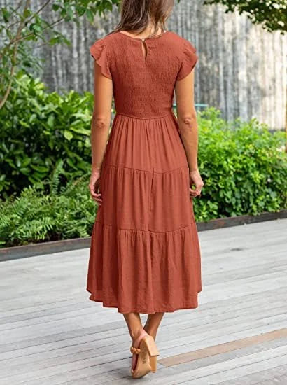 Desiree™ - Cool Midi Dress for Summer