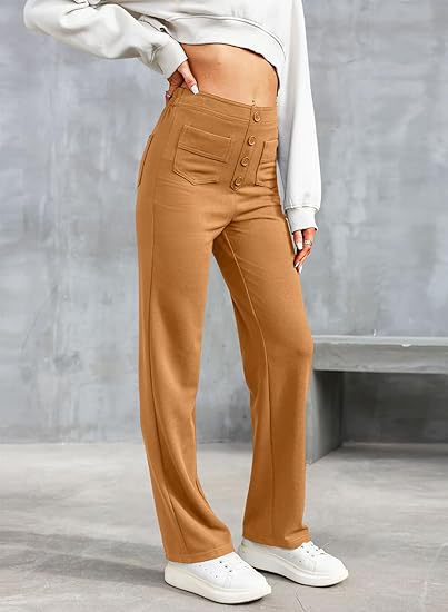 Leslie™ - Casual High-Waisted Elastic Trousers