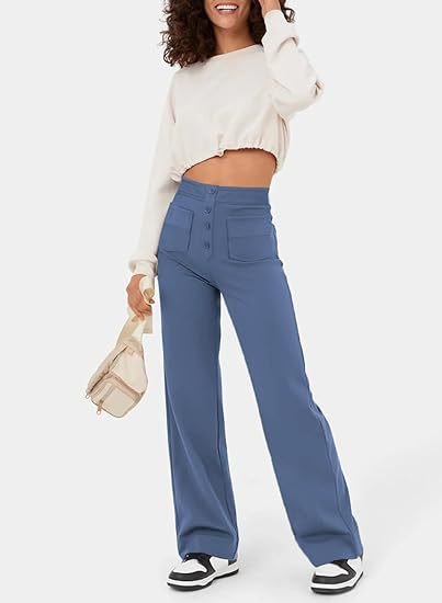 Leslie™ - Casual High-Waisted Elastic Trousers