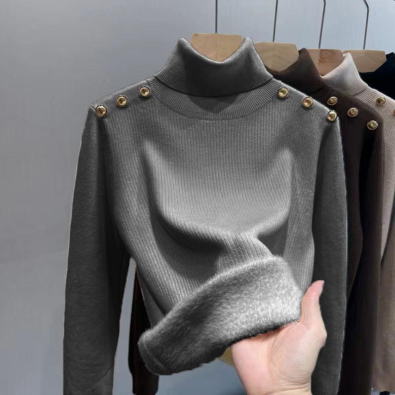 Corinna™ - High-neck sweater with wool fleece lining
