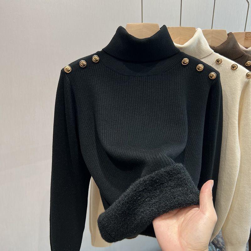 Corinna™ - High-neck sweater with wool fleece lining