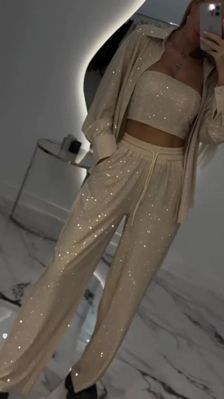 Haimi™ - Shiny Three-Piece Casual Suit