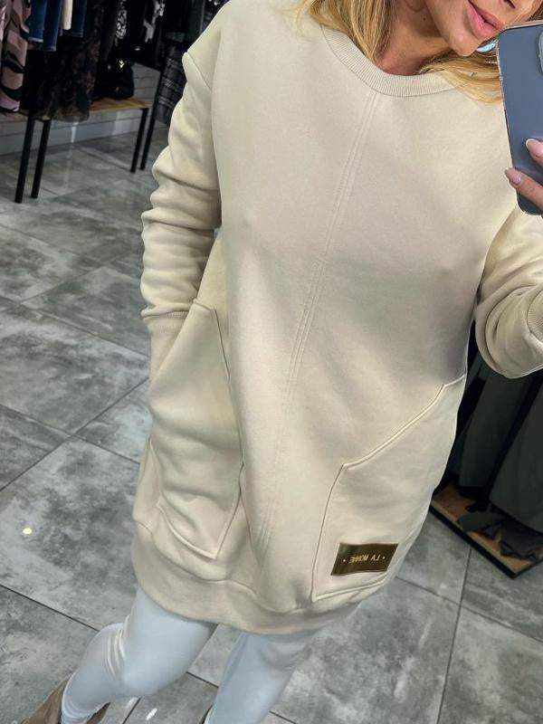 Sandy™ - Round Neck Sweater-Style Dress