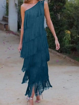 Xyla - Midi dress with fringes