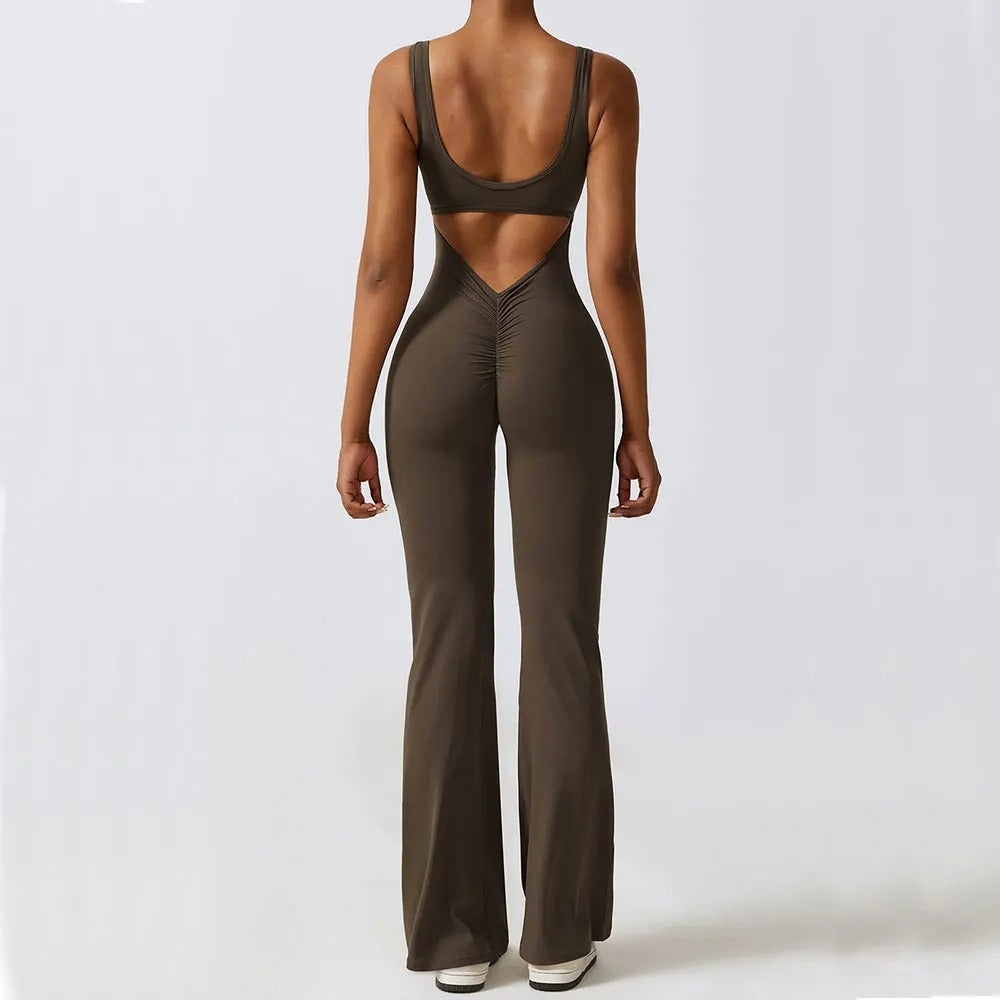 Lutiqe™ - Scrunch Butt Flare Jumpsuit