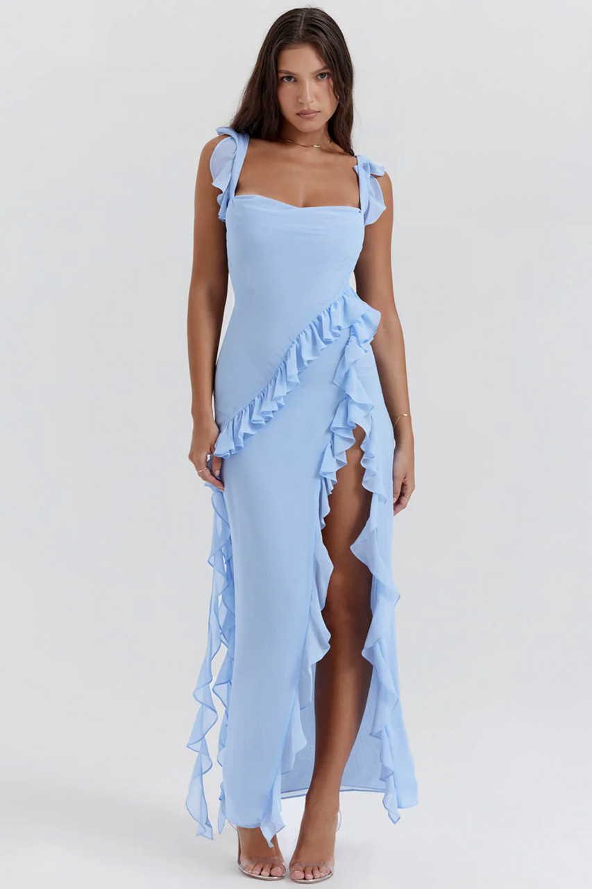 Elysian™ - Elegant Long Dress With Leg Slit